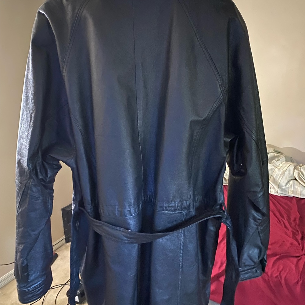 Gianni Ferrara Men's 3 Quarter Length Leather Coat